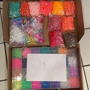 Rainbow Loom Bracelet making supplies (Silly bands)